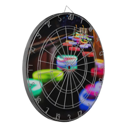Gloed in het donker dartbord (Voorkant Links)