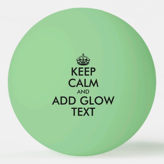 Gloed in het donker Houd kalm tafeltennis Pingpongbal (Voorkant)