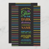 Gloed in het donkere feest kaart (Voorkant / Achterkant)