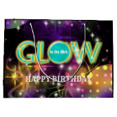 Gloed in het donkere kinder neon verjaardagsfeest  groot cadeauzakje (Achterkant)