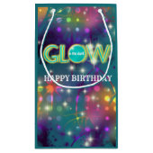 Gloed in het donkere kinder neonfeest klein cadeauzakje (Achterkant)
