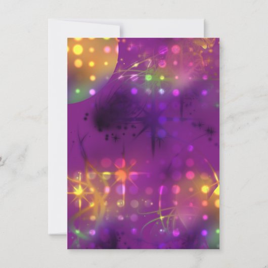 Gloed in het duistere kinder neonfeest kaart (Achterkant)