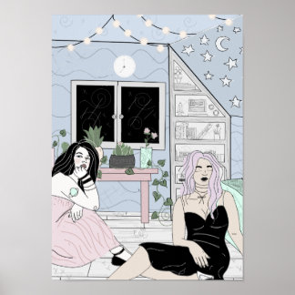 Gloed in het poster donkere plafondsterren