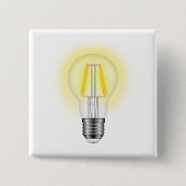 Gloed Lamp Vierkante Button 5,1 Cm (Voorkant)