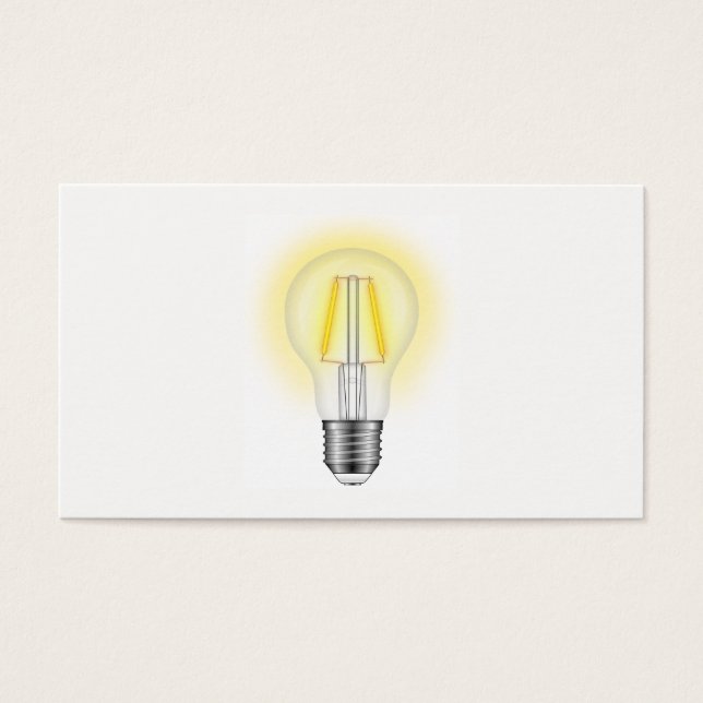 Gloed Lamp Visitekaartjes (Voorkant)