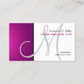 Gloed Magenta Monogram Visitekaartje (Achterkant)