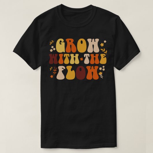 Gloed met de Flow Retro Floral Mental Health Matt T-shirt (Design voorkant)