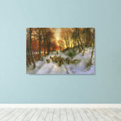 Gloed met tint van avonduren canvas afdruk (Insitu (Houten vloer))