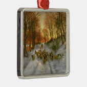 Gloed met tint van avonduren metalen ornament (Rechts)