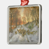 Gloed met tint van avonduren metalen ornament (Links)