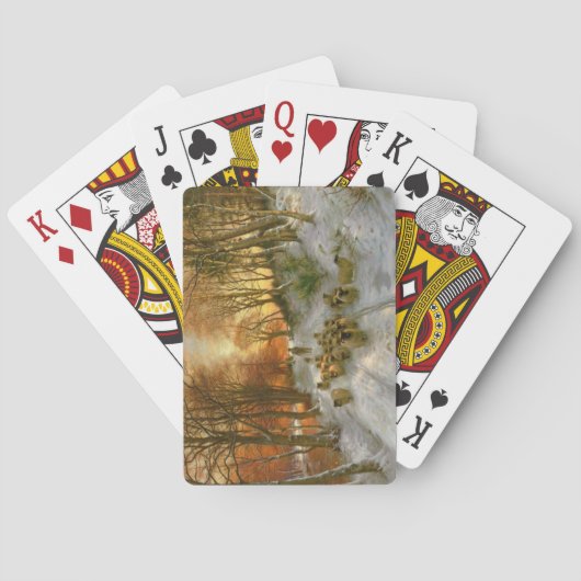 Gloed met tint van avonduren pokerkaarten (Achterkant)