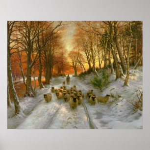 Gloed met tint van avonduren poster