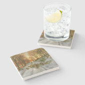 Gloed met tint van avonduren stenen onderzetter (Zijkant)