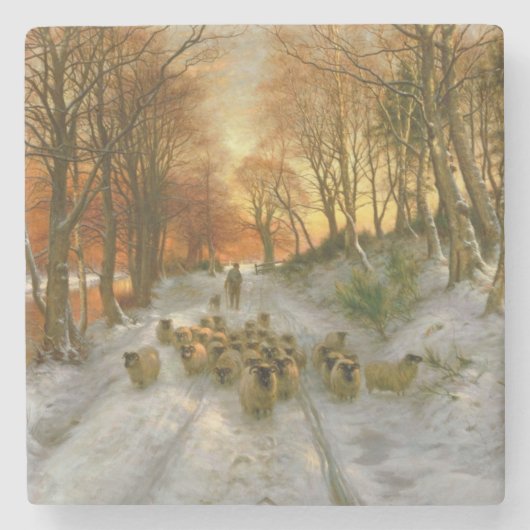 Gloed met tint van avonduren stenen onderzetter (Voorkant)