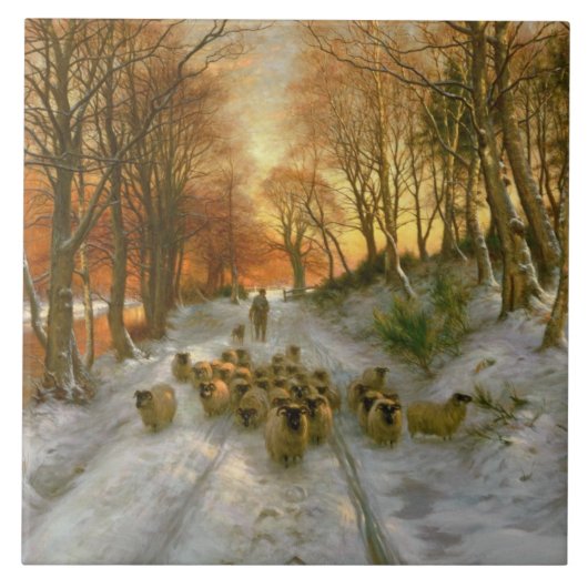 Gloed met tint van avonduren tegeltje (Voorkant)