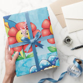 Gloed met vloerkleppapier cadeaupapier