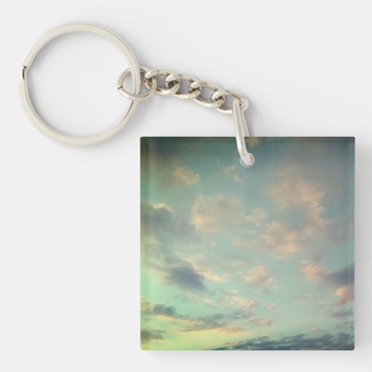 Gloed naar de roze wolken sleutelhanger (Voorkant)