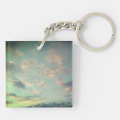 Gloed naar de roze wolken sleutelhanger (Achterkant)