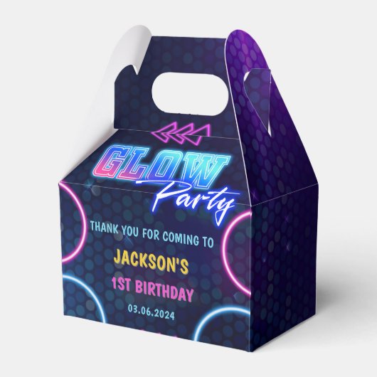 Gloed Neon Lights Bedankt Verjaardagsfeest Bedankdoosjes (Voorkant Zijde)