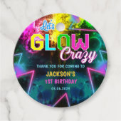 Gloed Neon Lights Bedankt Verjaardagsfeest Bedankjes Labels (Voorkant)