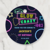 Gloed Neon Lights Bedankt Verjaardagsfeest Bedankjes Labels (Achterkant)