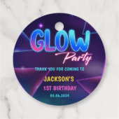 Gloed Neon Lights Bedankt Verjaardagsfeest Bedankjes Labels (Achterkant)