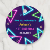 Gloed Neon Lights Bedankt Verjaardagsfeest Bedankjes Labels (Achterkant)