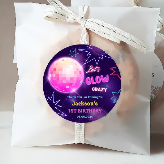 Gloed Neon Lights Bedankt Verjaardagsfeest Bedankjes Labels