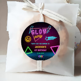 Gloed Neon Lights Bedankt Verjaardagsfeest Bedankjes Labels