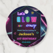 Gloed Neon Lights Bedankt Verjaardagsfeest Bedankjes Labels (Achterkant)