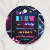 Gloed Neon Lights Bedankt Verjaardagsfeest Bedankjes Labels (Voorkant)