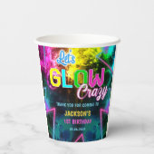 Gloed Neon Lights Bedankt Verjaardagsfeest Papieren Bekers (Achterkant)