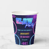 Gloed Neon Lights Bedankt Verjaardagsfeest Papieren Bekers (Achterkant)
