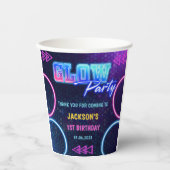 Gloed Neon Lights Bedankt Verjaardagsfeest Papieren Bekers (Voorkant)