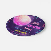 Gloed Neon Lights Bedankt Verjaardagsfeest Papieren Bordje (Gekanteld)