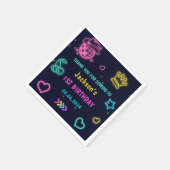 Gloed Neon Lights Bedankt Verjaardagsfeest Servet (Hoek)