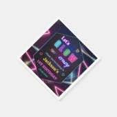 Gloed Neon Lights Bedankt Verjaardagsfeest Servet (Hoek)