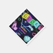 Gloed Neon Lights Bedankt Verjaardagsfeest Servet (Hoek)