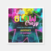 Gloed Neon Lights Bedankt Verjaardagsfeest Servet (Voorkant)
