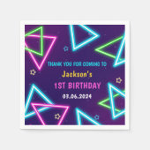 Gloed Neon Lights Bedankt Verjaardagsfeest Servet (Voorkant)