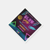 Gloed Neon Lights Bedankt Verjaardagsfeest Servet (Hoek)