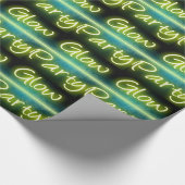 Gloed Party, Geel/Groen Blacklight Cadeaupapier (Hoek)