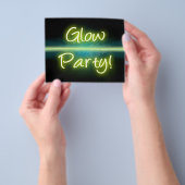 Gloed Party, Geel/Groen Blacklight Flyer (Hand)