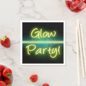 Gloed Party, Geel/Groen Blacklight Servetten (Insitu)