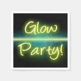 Gloed Party, Geel/Groen Blacklight Servetten