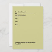 Gloed Party voor 18 jaar oude man of Vrouw Kaart (Achterkant)