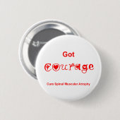 Gloed - rood ronde button 5,7 cm (Voorkant /achterkant)