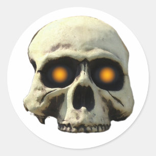 Gloed Skull Ronde Sticker