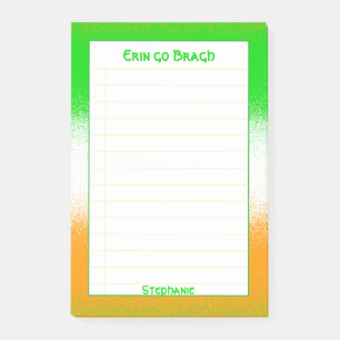 Gloed   St Patrick's Day Gold/Green/White Stripes Post-it® Notes
