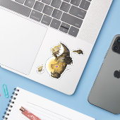 gloed sticker (Laptop met iPhone)